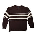 Southpole Ribbed Knit Sweater Mens Large Brown Excellent Striped Y2K Streetwear - take2supply