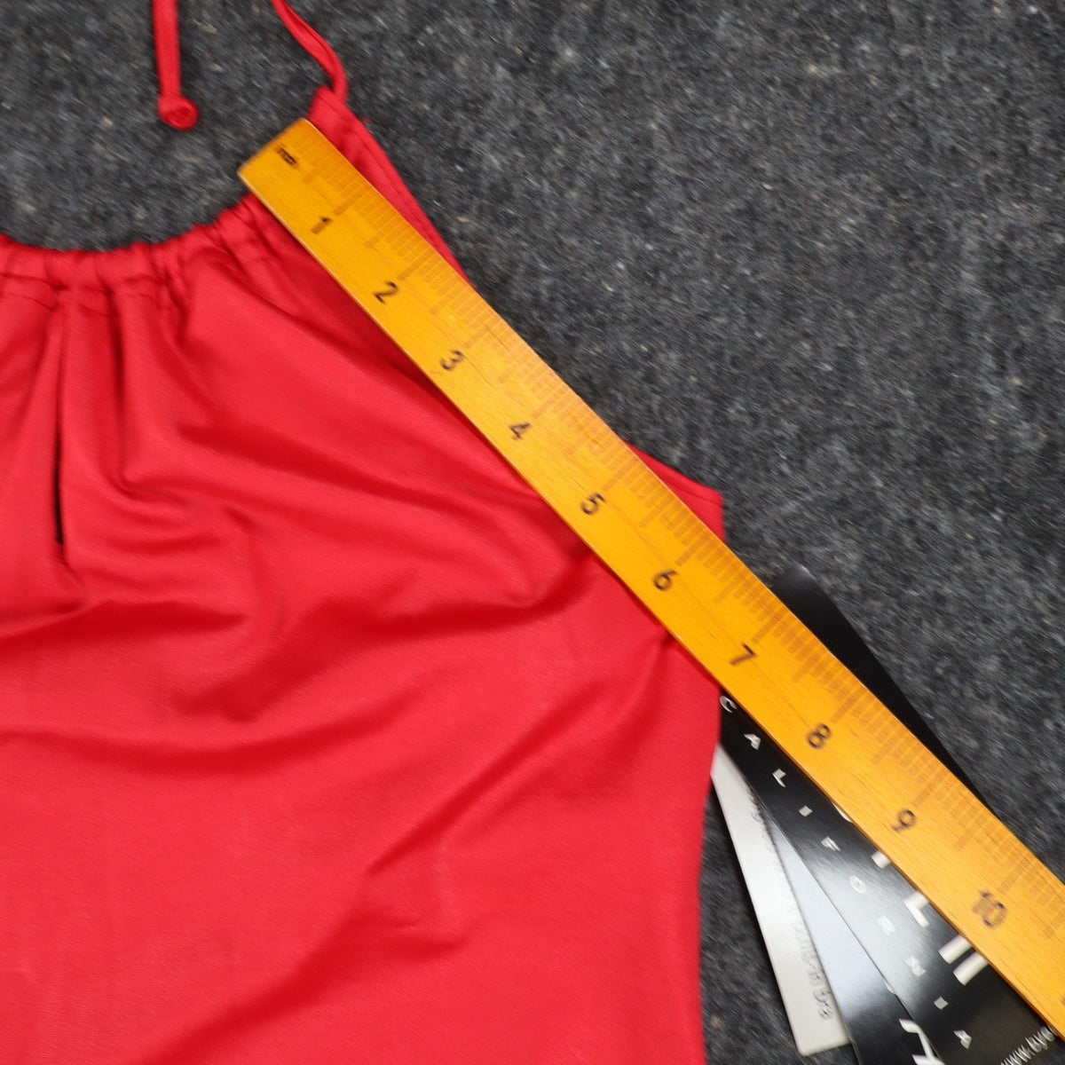 A. Byer Halter Tank Top Womens Medium Y2K Red Stretch Built-in Bra USA NWT - take2supply