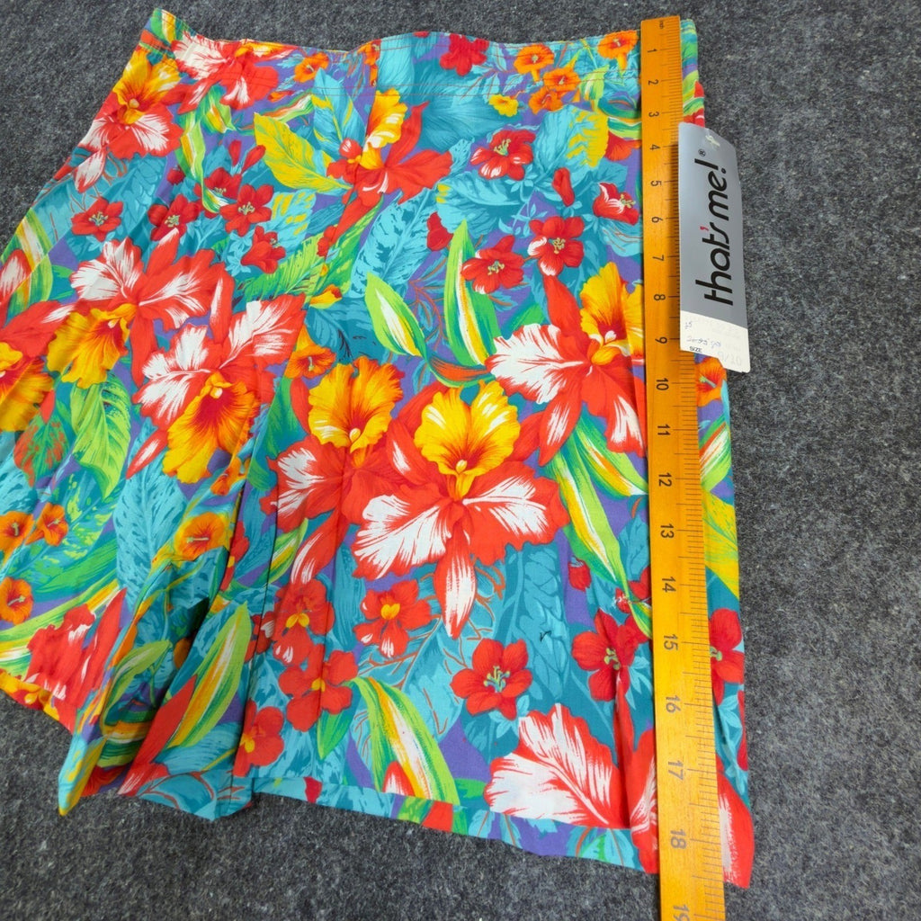 That's Me! Vintage 90s Hawaiian Tropical Shorts Womens 9/10 Cotton Floral NOS - take2supply