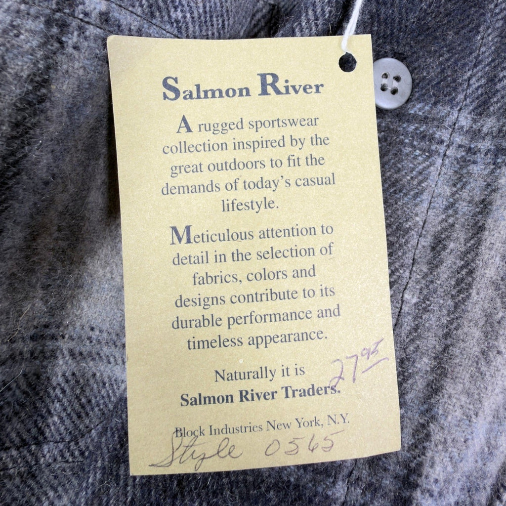 Salmon River Traders Plaid Flannel Shirt Mens XL Grey Wool Blend NWT C471 - take2supply