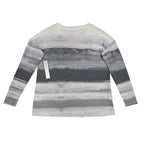 Tribal Long Sleeve Top Womens Small Cream Grey Abstract Stripe Knit 26850-2281 - take2supply