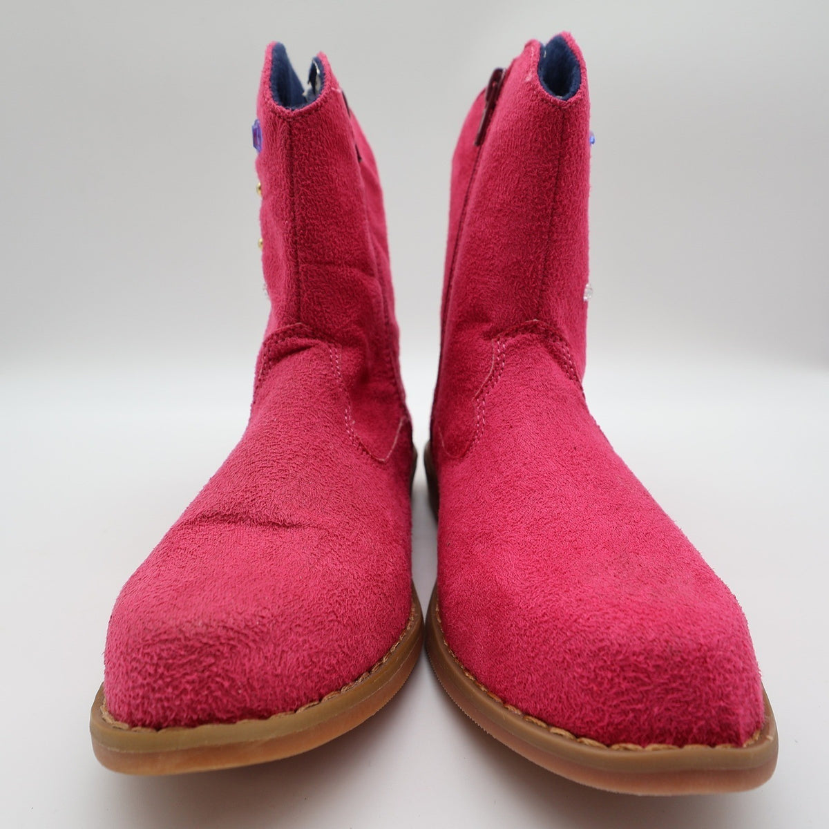 L'Amour Western Boots Kids Size 13 Fuchsia Pink Rhinestone Studded V8400 NEW - take2supply