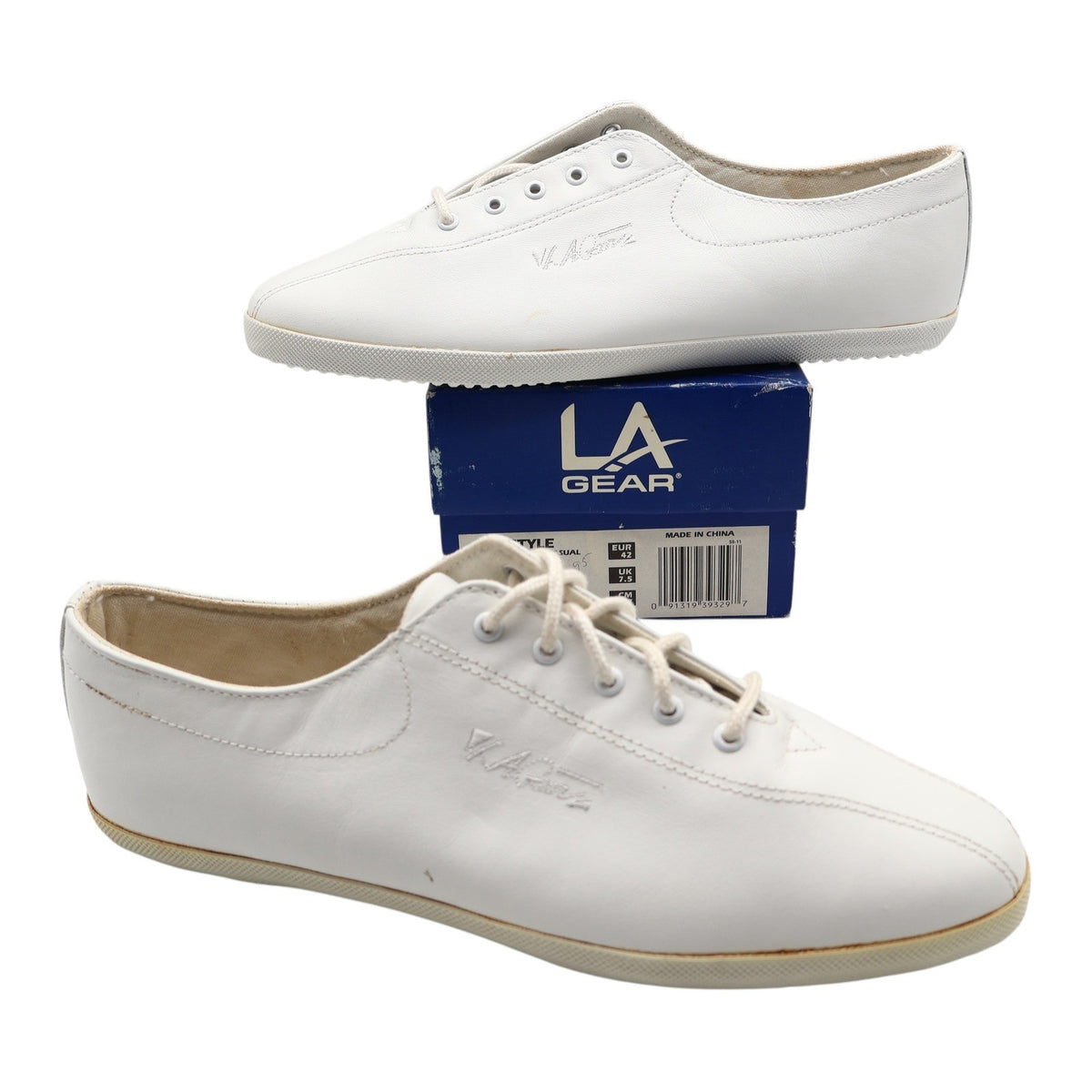 LA Gear Lifestyle Casual Women 10 Vintage 94 White Leather Classic Workout 6814 - take2supply