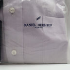 Daniel Hechter Shirt 15.5 34/35 Lilac Herringbone Non Iron Cotton New Packaged - take2supply