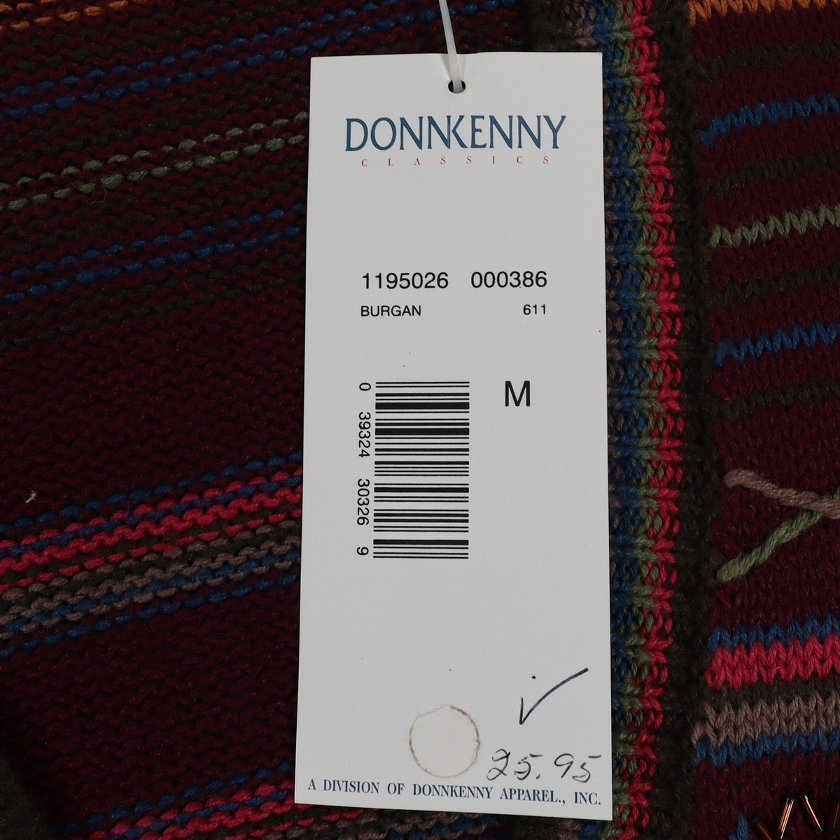 Donnkenny Sweater Vest Womens M Vintage 90s Burgundy Beaded Fair Isle Cotton - take2supply