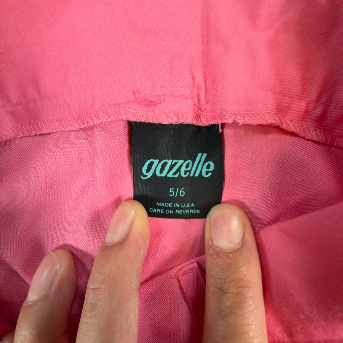Gazelle Pleated Shorts Womens 5/6 Pink Cotton High Waist Vintage 80s USA - take2supply
