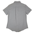 Dee Cee Short Sleeve Button Up Womens 14 Vintage Gray Striped Made in USA Shirt - take2supply