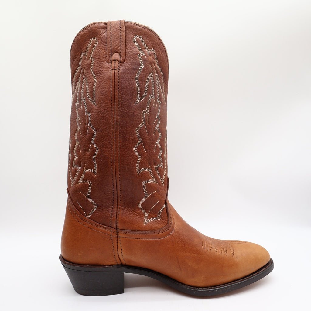 American West Cowboy Boots Mens 11 Walnut Deertan Leather New With Tags 68372 - take2supply