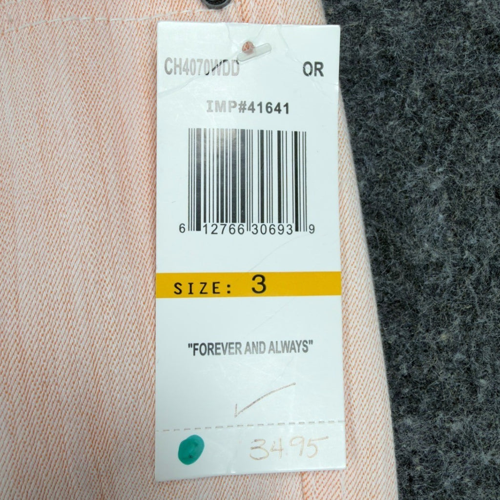 Chord Skinny Jeans Juniors 3 Peach Orange Denim NWT CH4070WDD Low Rise Stretch - take2supply