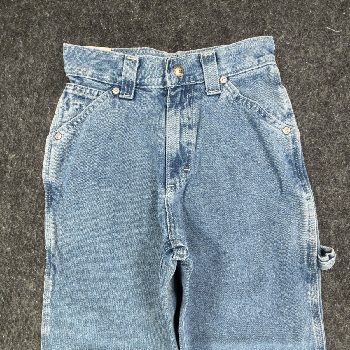 Lee Vintage 90s Wide Leg Carpenter Jeans Boys 10 Slim Retro Stone Blue NWT - take2supply