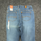 Wrangler Aura Jeans 10 SHT Blue Denim Instantly Slimming Straight Leg NWT - take2supply