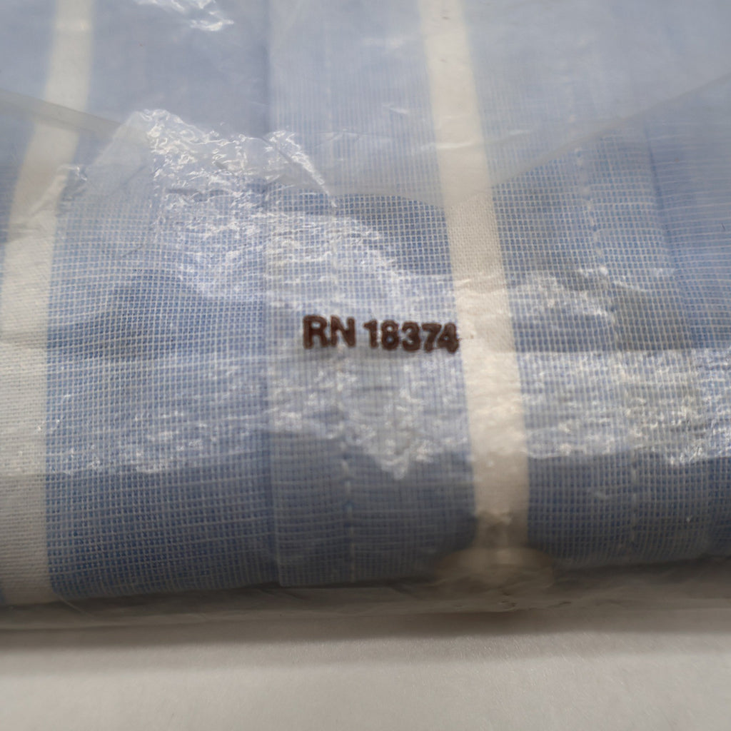 Mark VII Dress Shirt 16.5 32/33 Blue Stripe White Contrast Collar USA New - take2supply