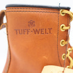 Tuff-Welt Work Boots Mens 7 Vintage Brown Full Grain Leather Moc Toe USA 332 - take2supply