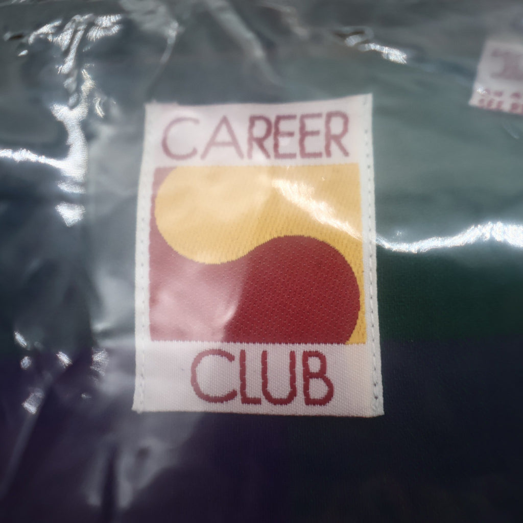 Career Club Shirt Mens Large Block Plaid Green Purple Cotton Blend New Packaged - take2supply