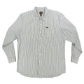 Lee Men XL Ecru Stripe Button Down Shirt Long Sleeve Cotton Stretch NWT C451 - take2supply