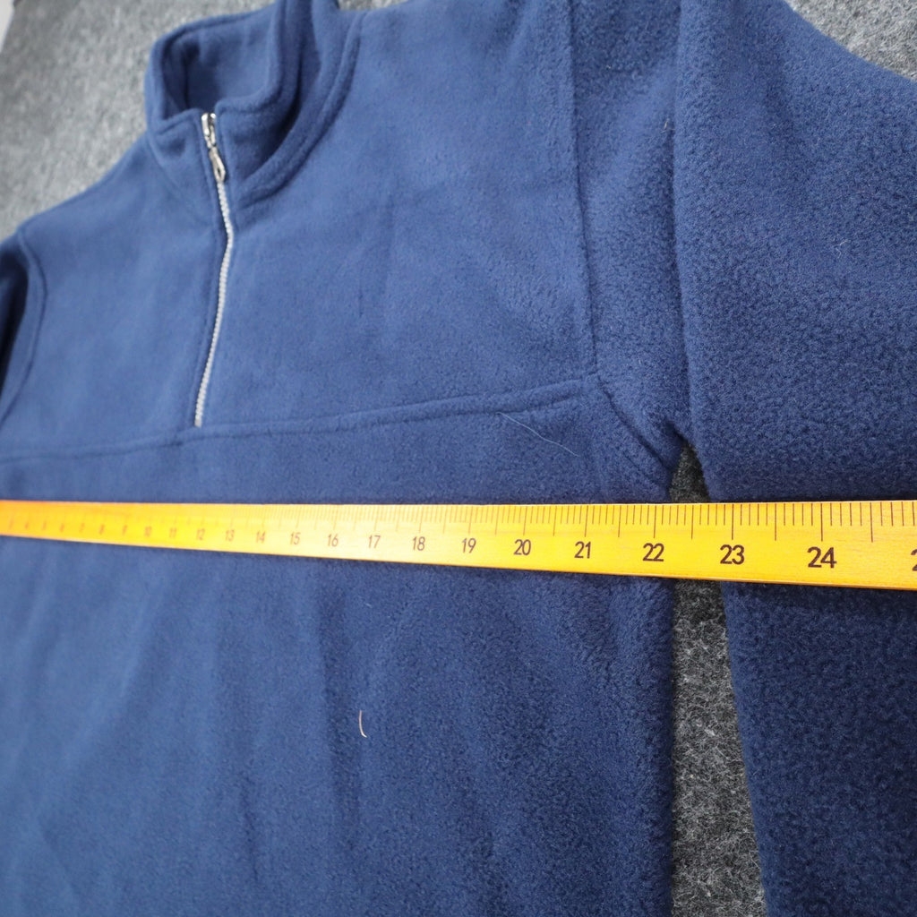 Cotz Fashions Fleece Pullover Small Navy Blue Y2K Quarter Zip Drawstring 7718 - take2supply