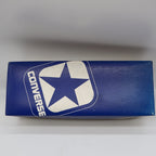 Converse Road Star Boys Size 3.5 Vintage 80s Blue White Nylon Suede Sneakers - take2supply