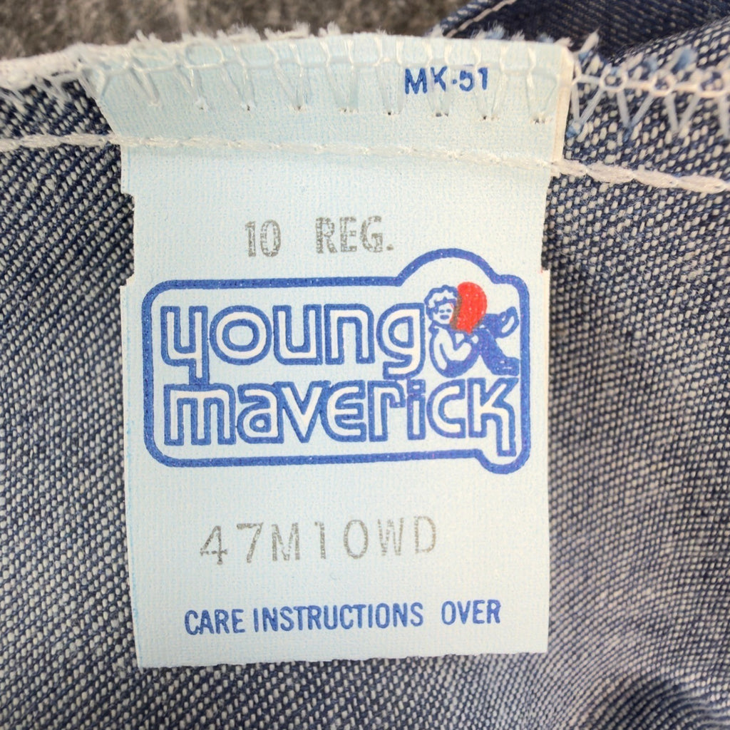 Young Maverick Girls 10 Blue Cotton Blend Straight Leg Embroidered Jeans - take2supply