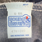Young Maverick Girls 10 Blue Cotton Blend Straight Leg Embroidered Jeans - take2supply