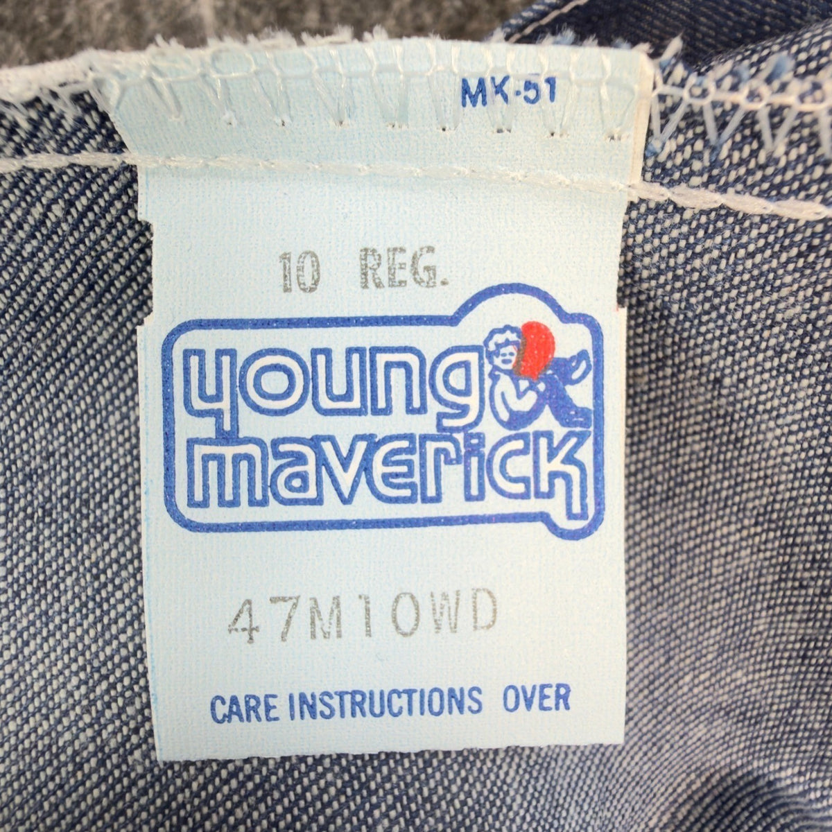 Young Maverick Girls 10 Blue Cotton Blend Straight Leg Embroidered Jeans - take2supply