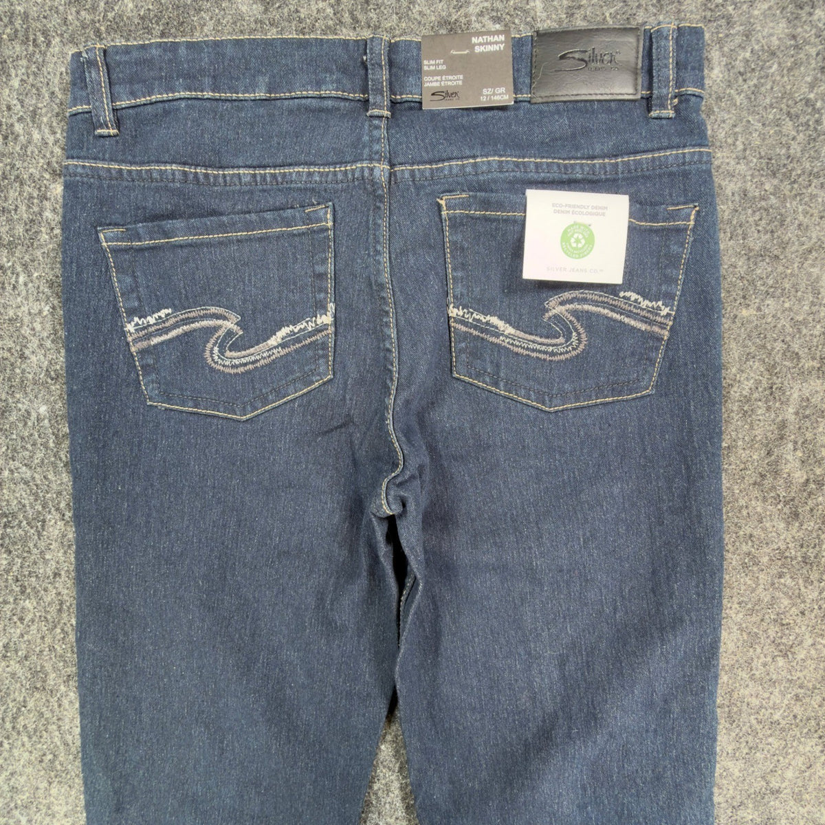 Silver Jeans Co. Nathan Skinny Jeans Boys Size 12 Dark Blue Stretch NWT - take2supply