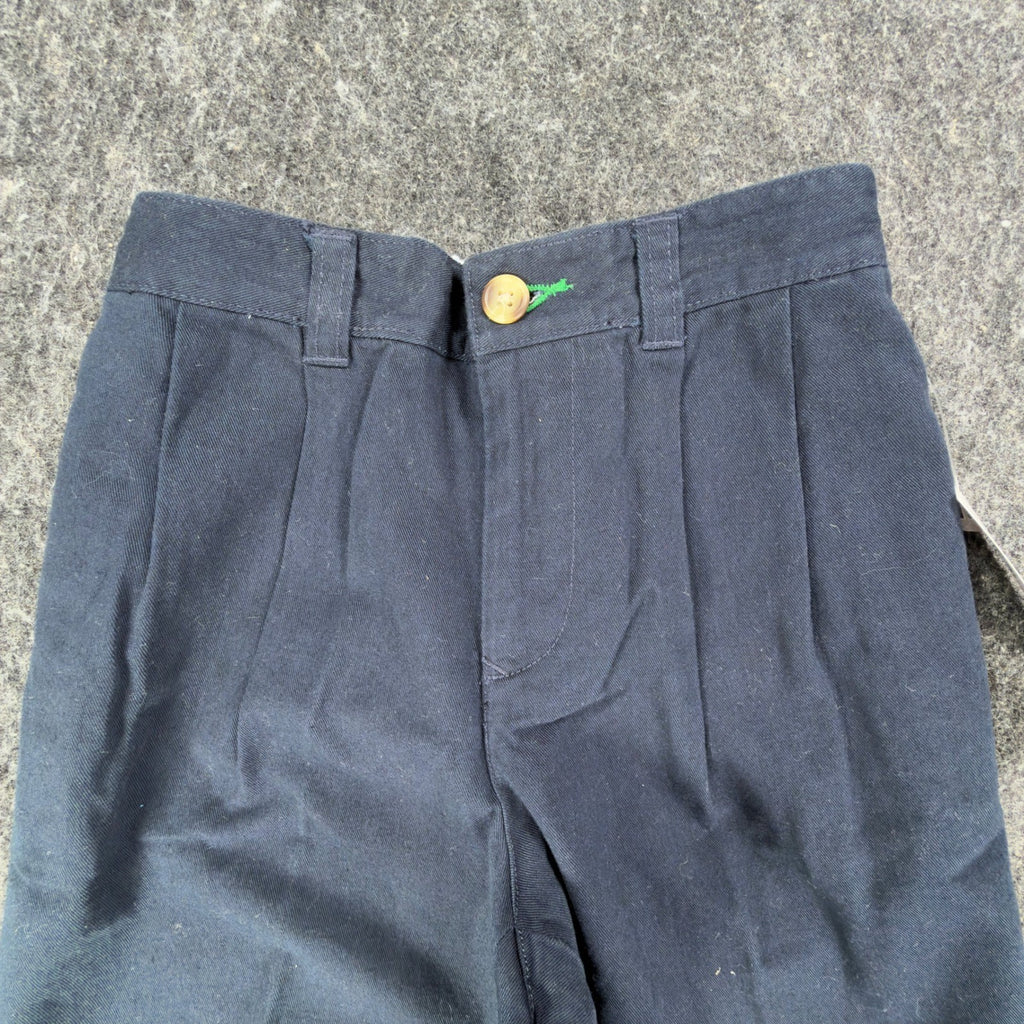 Tommy Hilfiger Y2K Pleated Chino Shorts Kids 6 Navy Blue Cotton NWT - take2supply