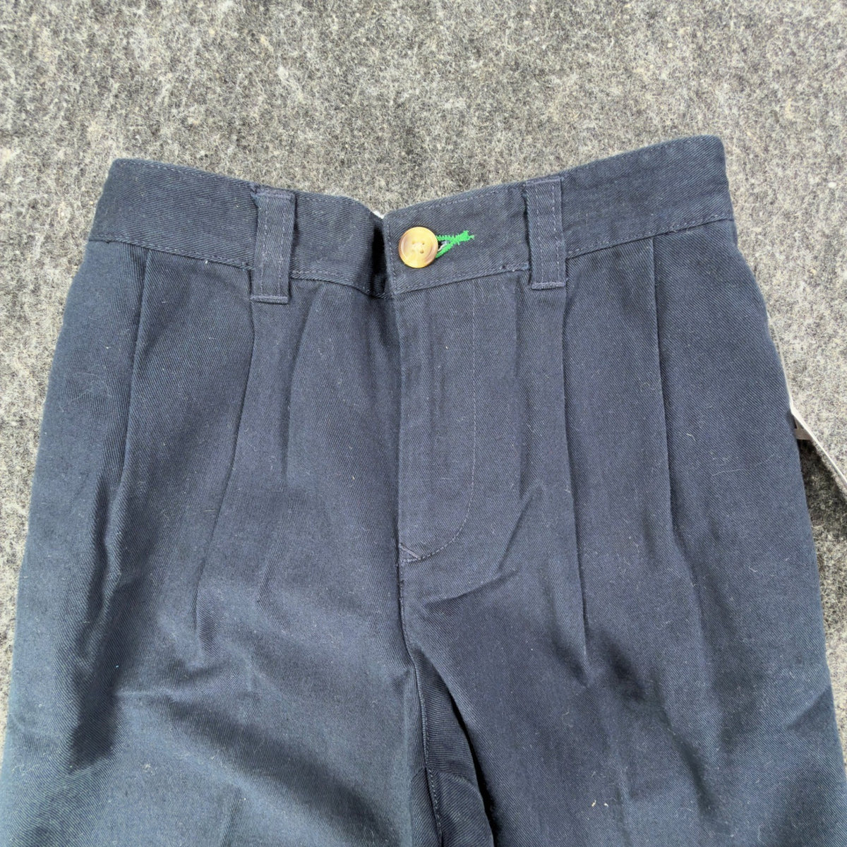 Tommy Hilfiger Y2K Pleated Chino Shorts Kids 6 Navy Blue Cotton NWT - take2supply