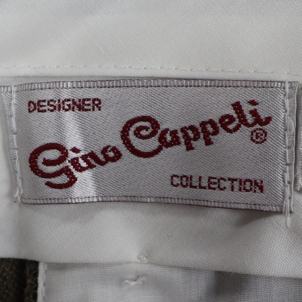 Gino Cappeli Dress Pants Mens 33 Vintage Olive Green Pleated James Deadstock - take2supply