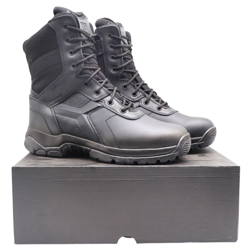 Battle Ops Tactical Boot Mens 10.5 Waterproof Side Zip Black Leather BOPS8001 - take2supply