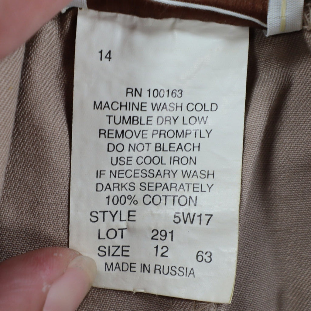 Company Collection Shorts Womens 12 Vintage 90s Khaki Cotton Twill Elastic Waist - take2supply