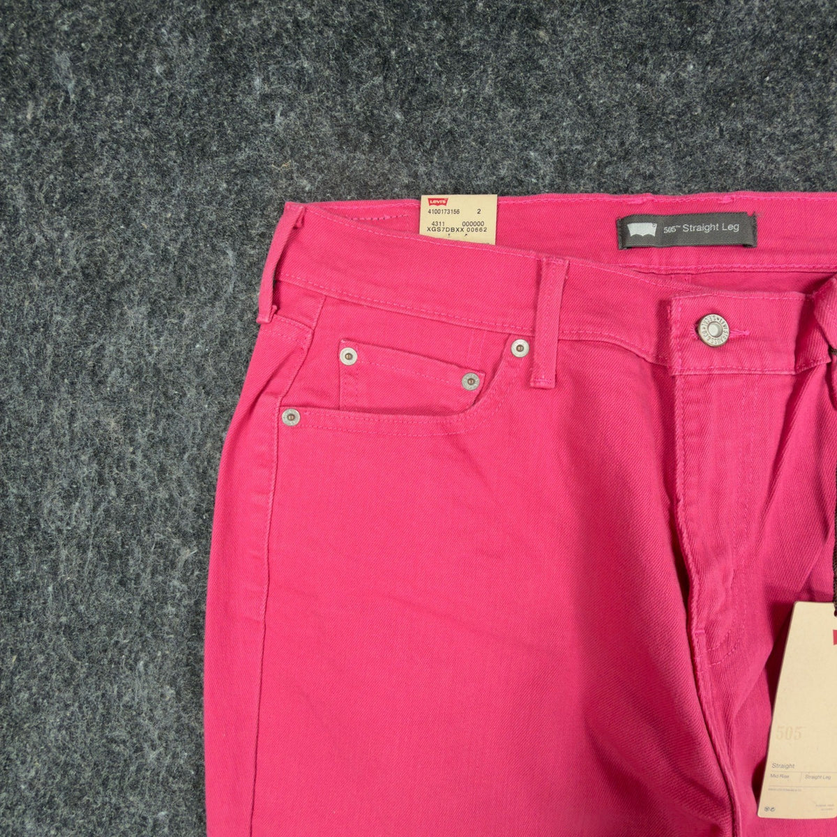 Levi's 505 Straight Leg Jeans Womens 12 Pink Cotton Blend NWT - take2supply