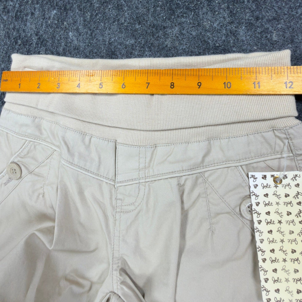 Jolt Y2K Bermuda Shorts Girls 10 Tan Khaki Cotton Stretch NWT Deadstock - take2supply