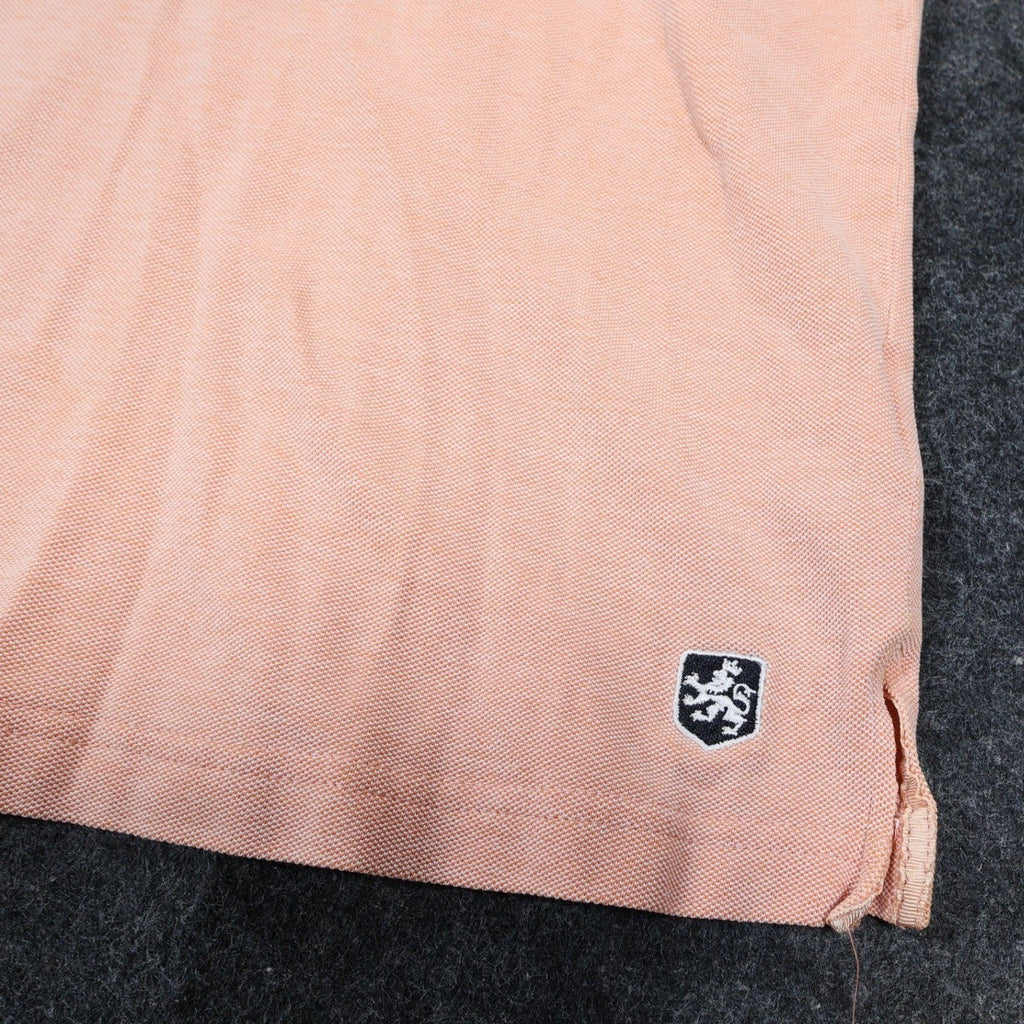 Nat Nast Polo Shirt Mens 2XL Peach Excellent Silk Cotton Blend Short Sleeve - take2supply