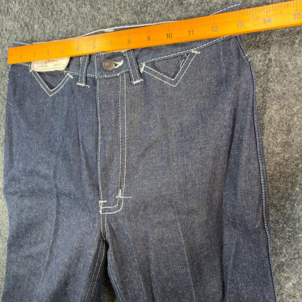 California Babe Jeans Womens 7 Blue Cotton High Waist Flare Vintage 70s - take2supply