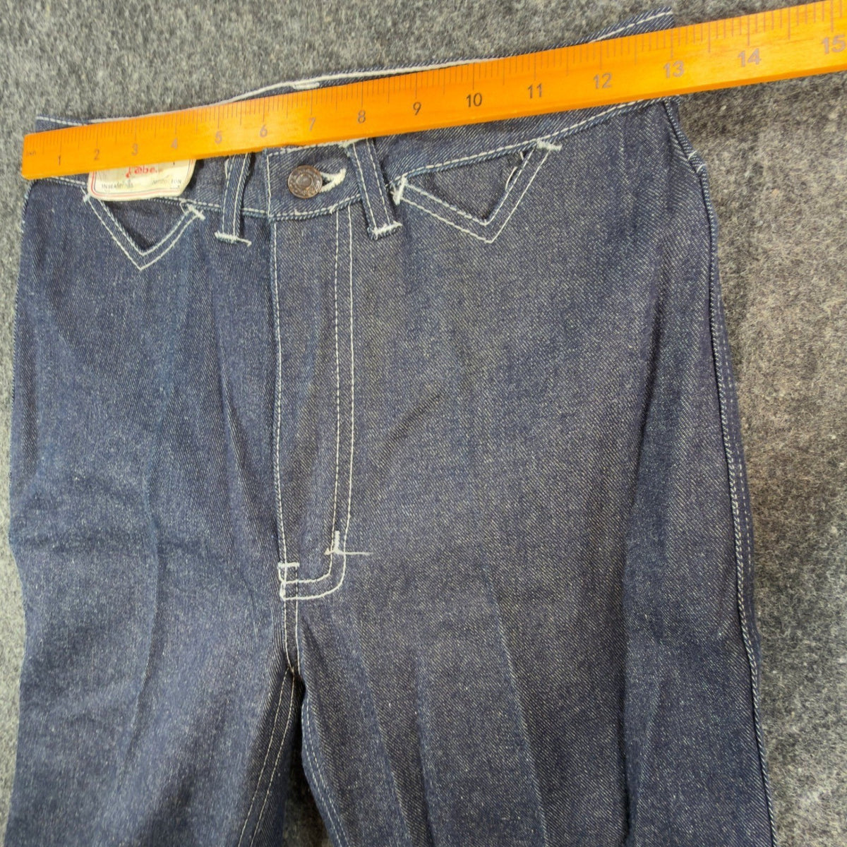 California Babe Jeans Womens 7 Blue Cotton High Waist Flare Vintage 70s - take2supply