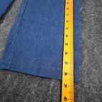 Maverick Denim Pants Kids 12 Slim Blue Red Button Pockets Wide Leg Cotton NOS - take2supply