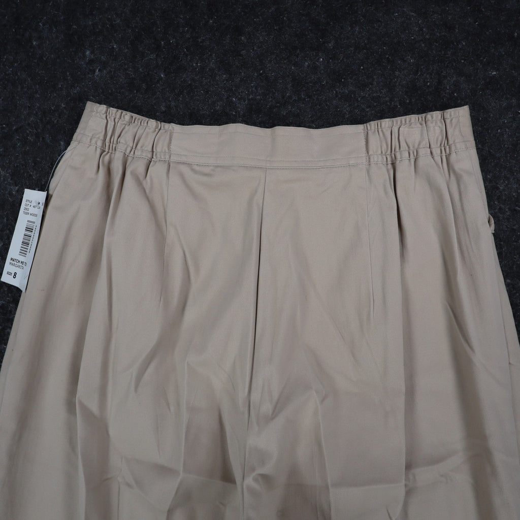 N Touch Dress Pants Womens 8 Khaki Beige Stretch Cotton Straight Leg New NWT - take2supply