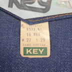 Key Vintage 70s Flare Jeans Boys 16 Reg W 27 L 29 Blue Cotton Deadstock NWT - take2supply