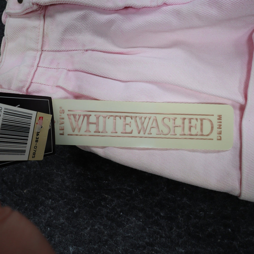Levi's Denim Shorts Toddler 2T Vintage 90s Pink Cotton Pleated 900 Series USA - take2supply