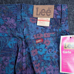 Lee Riders Girls 10 Regular Floral Jeans Straight Leg Blue USA Cotton NOS NWT - take2supply