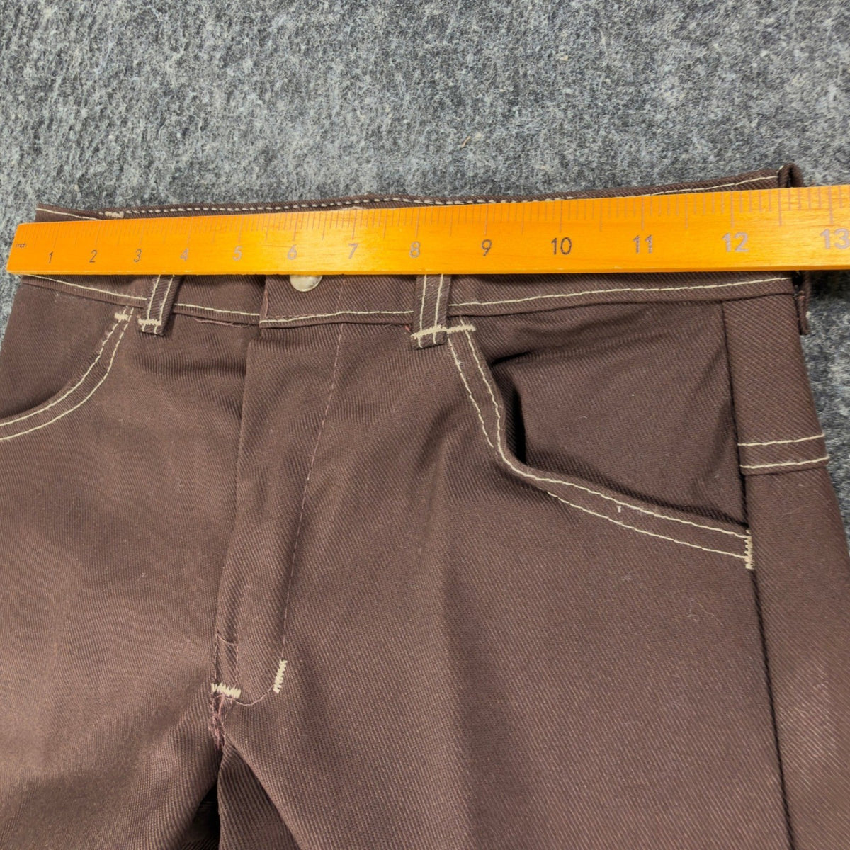 Linchers Vintage 70s Shorts Boys W27 Brown Cotton Poly NWT Deadstock USA Made - take2supply