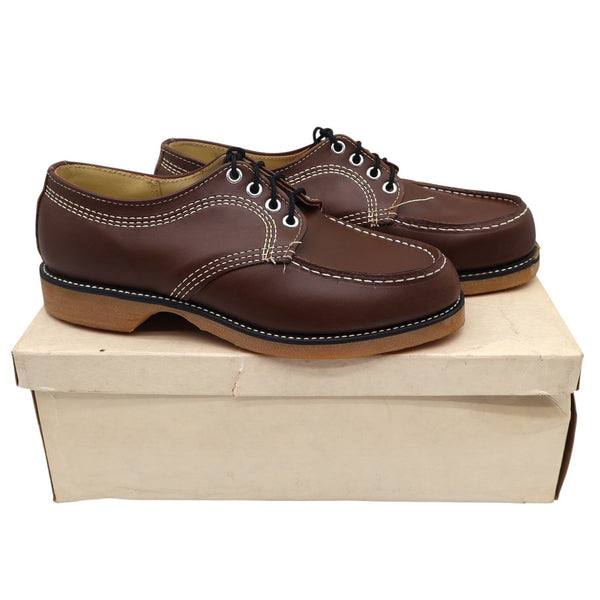 Cedar Crest Service Shoes Mens 6.5 Brown Leather Vintage Moc Toe Oxford Work - take2supply