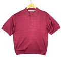 IRVINE PARK Mens Red Plaid Knit Short Sleeve Polo Shirt XL - take2supply