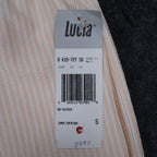 Lucia Seersucker Shorts Womens Small Vintage 90s Peach Striped Deadstock USA - take2supply