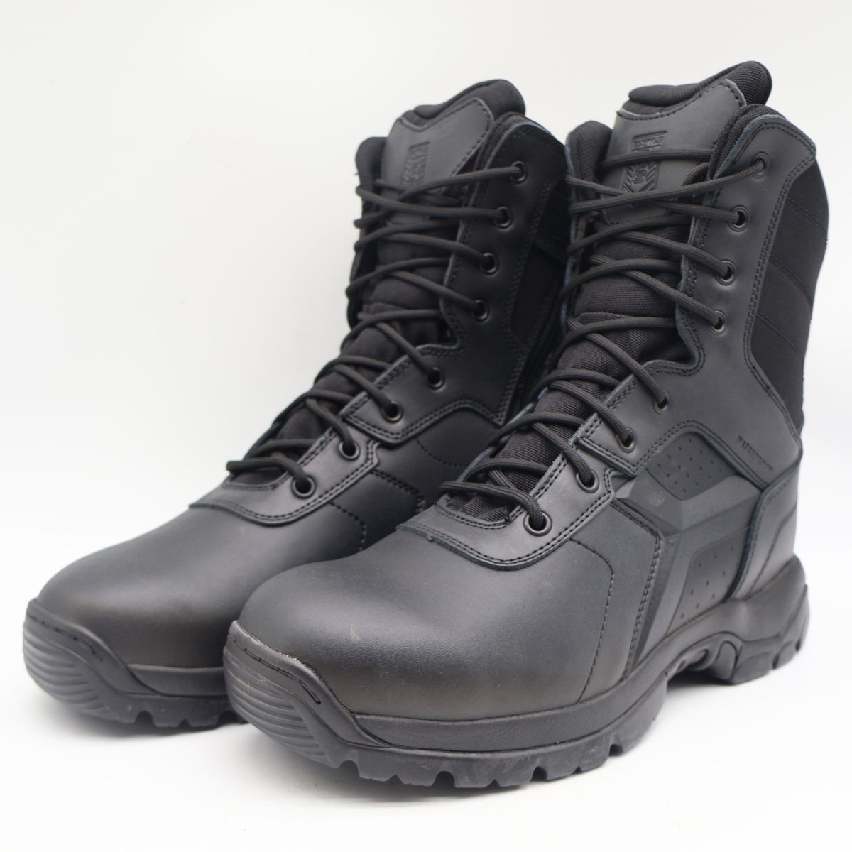 Battle Ops Tactical Boot Mens 10.5 Waterproof Side Zip Black Leather BOPS8001 - take2supply