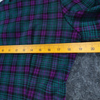 My Michelle Plaid Dress Womens 13/14 Vintage 90s Purple Green Long Sleeve Mini - take2supply