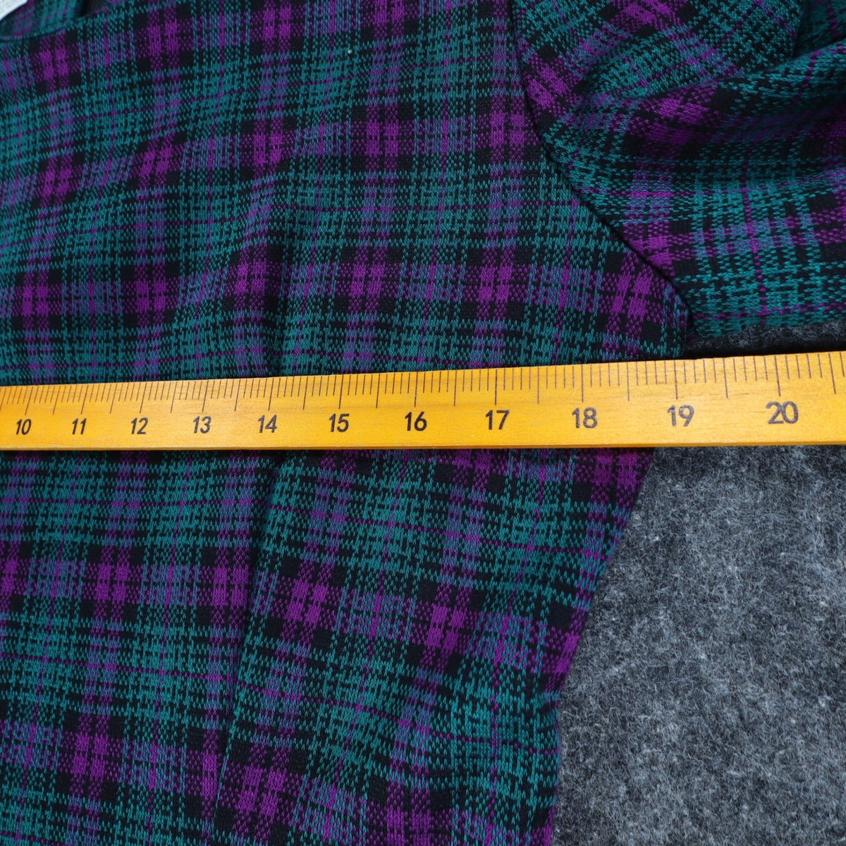 My Michelle Plaid Dress Womens 13/14 Vintage 90s Purple Green Long Sleeve Mini - take2supply