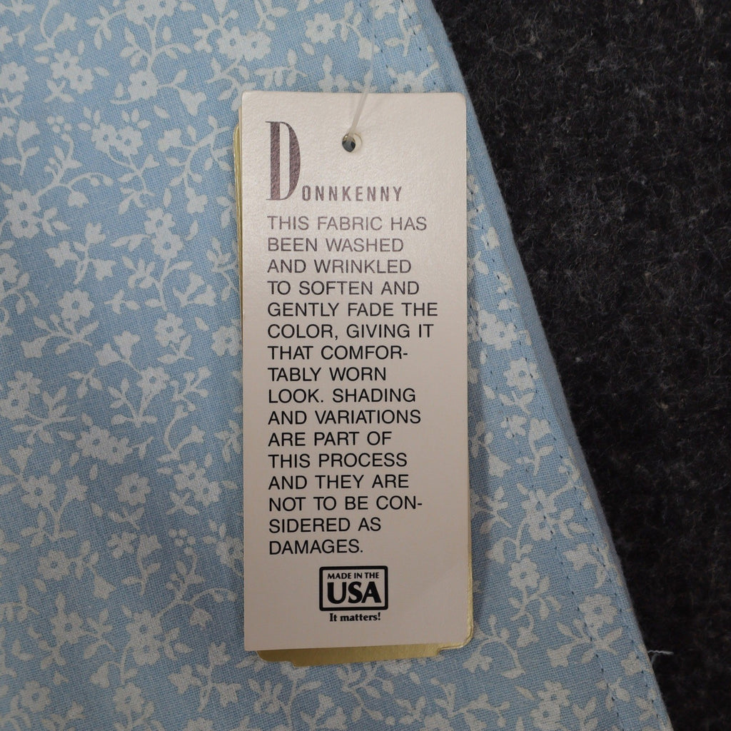 D.K. Gold by Donnkenny Reversible Vest 1X Vintage 90s Blue Floral Cotton NWT - take2supply