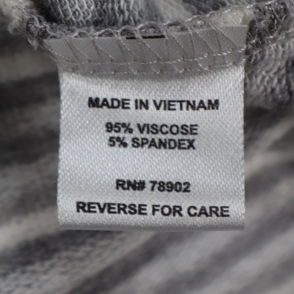 Erin London Womens M Gray White Striped Lace Up Hooded Tunic Top NWT - take2supply