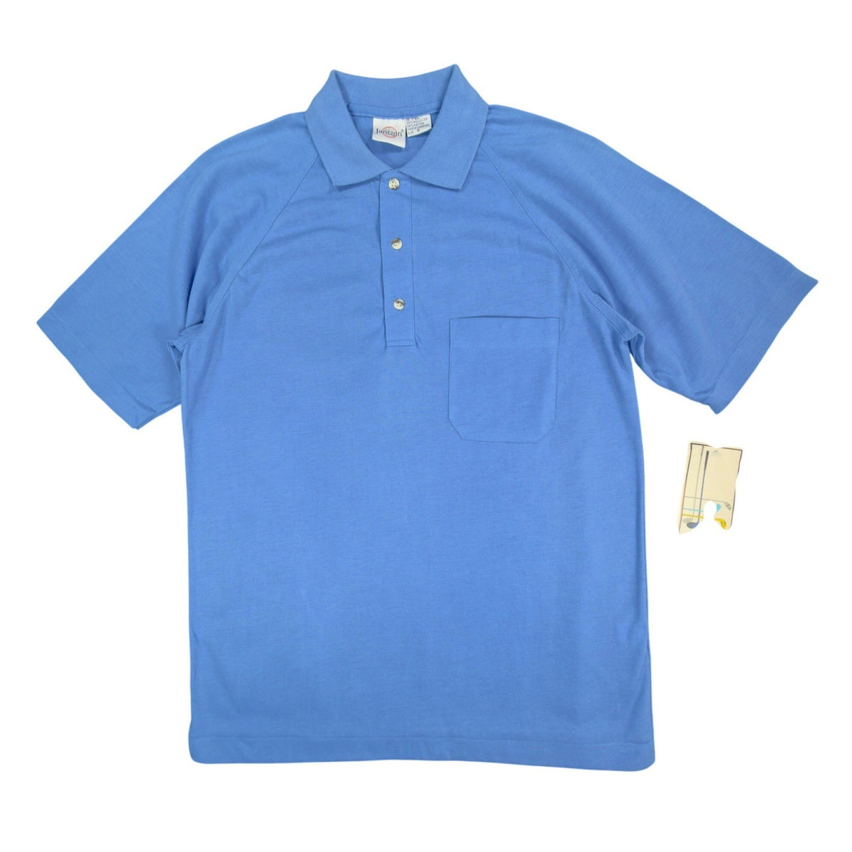 Jantzen Polo Shirt Mens Small Blue Poly Cotton Golf Deadstock NWT 2M506 - take2supply